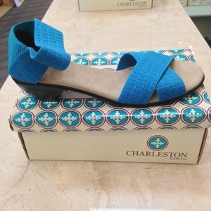 Charleston Shoe Co. Lafayette Sandal Turquoise NIB